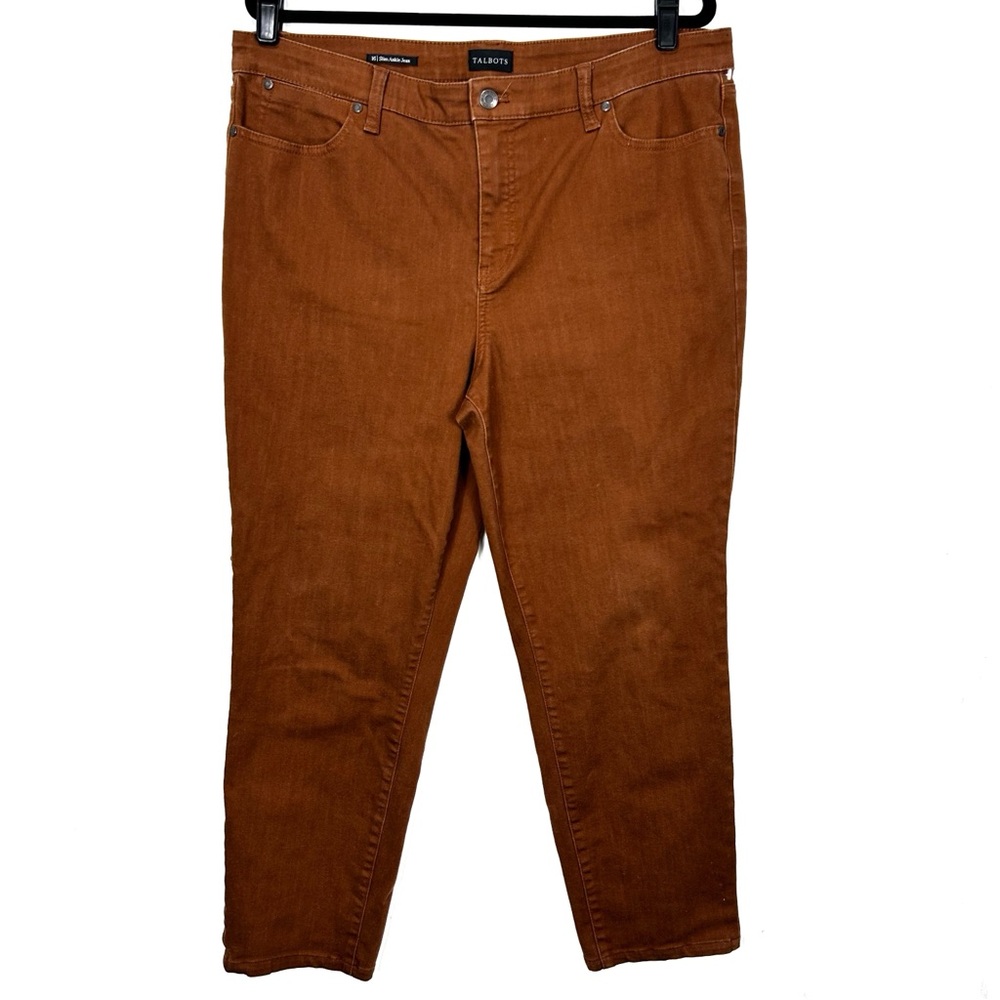 Talbots Brown Slim Ankle Cropped Jeans H9
